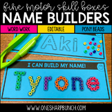 Editable Name Practice Fine Motor Name Activities Beads Name Mats