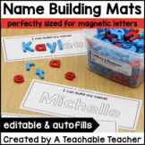 Editable Name Practice Mats for Magnetic Letters