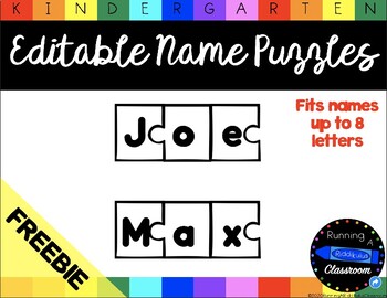 Preview of Editable Name Puzzles | FREEBIE