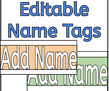 Preview of Editable Name Tags
