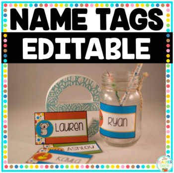 Name Plates (Editable) FREEBIE by The Teacher Gene