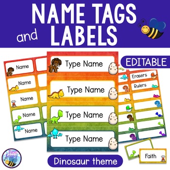 dinosaur name tag worksheets teaching resources tpt