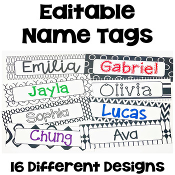 Editable Name s Black And White Worksheets Teaching Resources Tpt