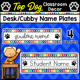 Dog Classroom Decor - Editable Name Tags