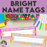 Editable Name Tags | Editable Name Plates | Bright Classro