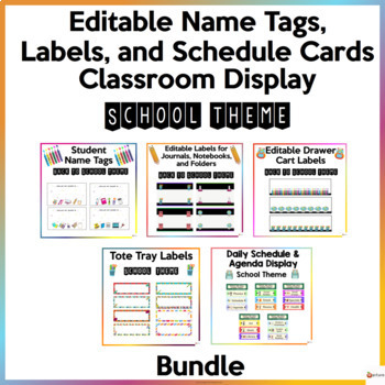 Editable Behavior Punch Cards School Theme