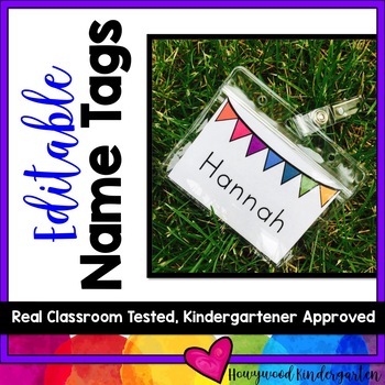 Preview of Editable Name Tags ... Perfect for back to school , sub plans
