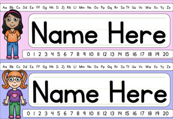 Name Tags / Nameplates EDITABLE by Tales From Miss D | TPT
