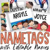 Editable Name Tags Template - Printable