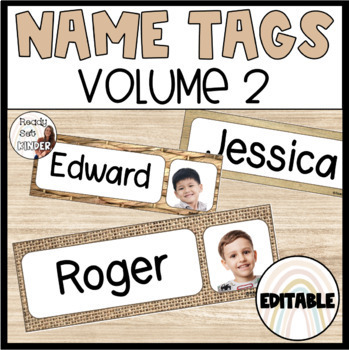 Preview of Natural Name Tags Vol. 2 | Editable Desk Plates
