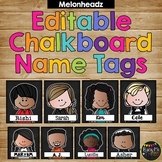 Editable Name Tags and Labels Melonheadz and Chalkboard Th