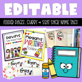Editable Name Tags for Cubbies, Seat Sacks, and Folders