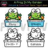 Editable Name Tags in PowerPoint | A Frog In My Garden | C