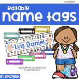 Editable Name Tags in Spanish - Tags Editables para el nom