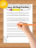 Editable Name Tracing Practice Worksheets for Preschool or