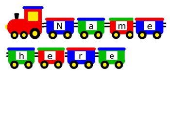 Preview of Editable Name Trains