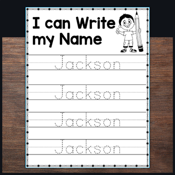 Editable Name Writing Practice - Name Tracing Paper by Study Kits