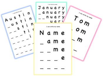 Preview of Editable Name Writing Template