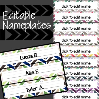 Editable Nameplates by Having A Fields Day | TPT