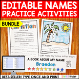 Name Tracing Editable Practice, Name Activity, Name Writin
