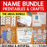 Editable Names Writing Practice & Name Crafts MEGA Name Tr