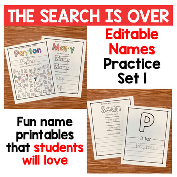 Editable Names Set 1 by Simply Kinder | Teachers Pay Teachers