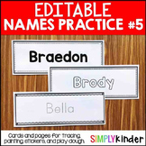 Editable Names Set 5 - Name Cards for Painting, Play Dough