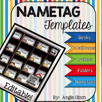 Preview of Editable Nametag Templates