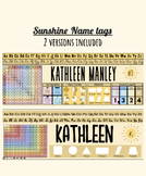 Editable Nametags, nameplate, sunshine theme name tags