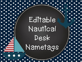Editable Nautical Desk Nametags