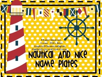 Preview of Editable Nautical and Nice Name Plates