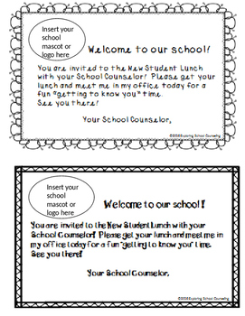 Preview of Editable New Student Lunch Invitation