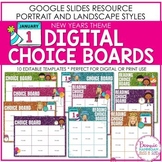 Editable New Years Themed Digital Choice Boards