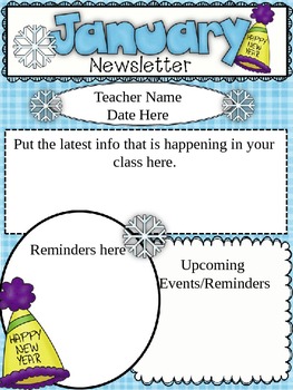 Editable Newsletter Templates for the Year! | TpT