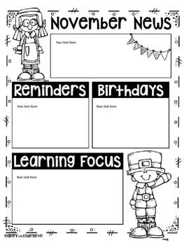 Editable Newsletter by Happy Little Kindergarten | TPT