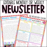 Weekly Newsletter Template Editable