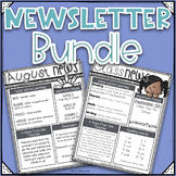 Editable Newsletter Bundle~ Monthly Newsletters & Kidlette