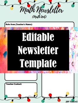 Preview of Editable Newsletter Template
