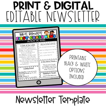 Preview of Editable Newsletter Template