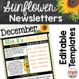 Editable Newsletter Templates Sunflower Farmhouse Theme