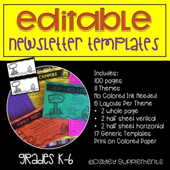 Preview of Editable Newsletter Templates - Themed with multiple layouts