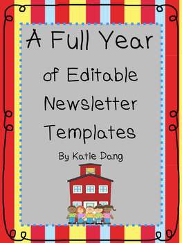 Preview of Editable Newsletter Templates for the Entire Year!