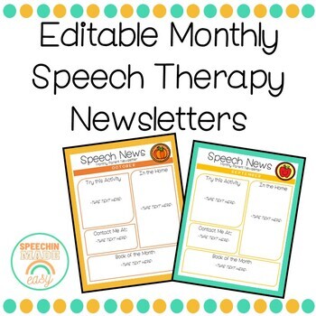 Preview of Editable/Blank Newsletter for Speech
