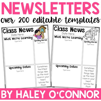 Preview of Editable Newsletter Template {Over 110 Designs}