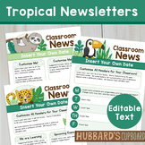 Jungle Boho Class Newsletters Editable - Teacher Classroom