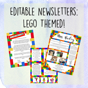 Preview of Editable Newsletters: Lego Edition!