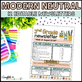 Editable Newsletters | Modern Neutral Classroom