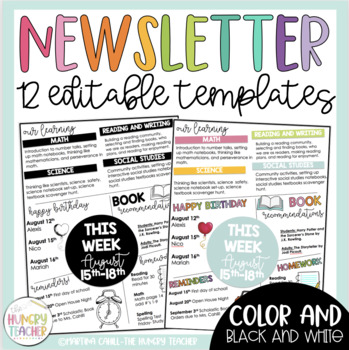Preview of Editable Newsletters and Editable Infographic Newsletter Templates
