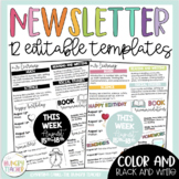 Editable Newsletters and Editable Infographic Newsletter T