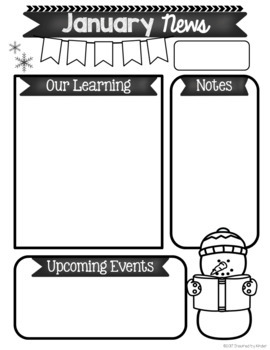 Editable Newsletters for the Year by Inspired by Kinder | TPT